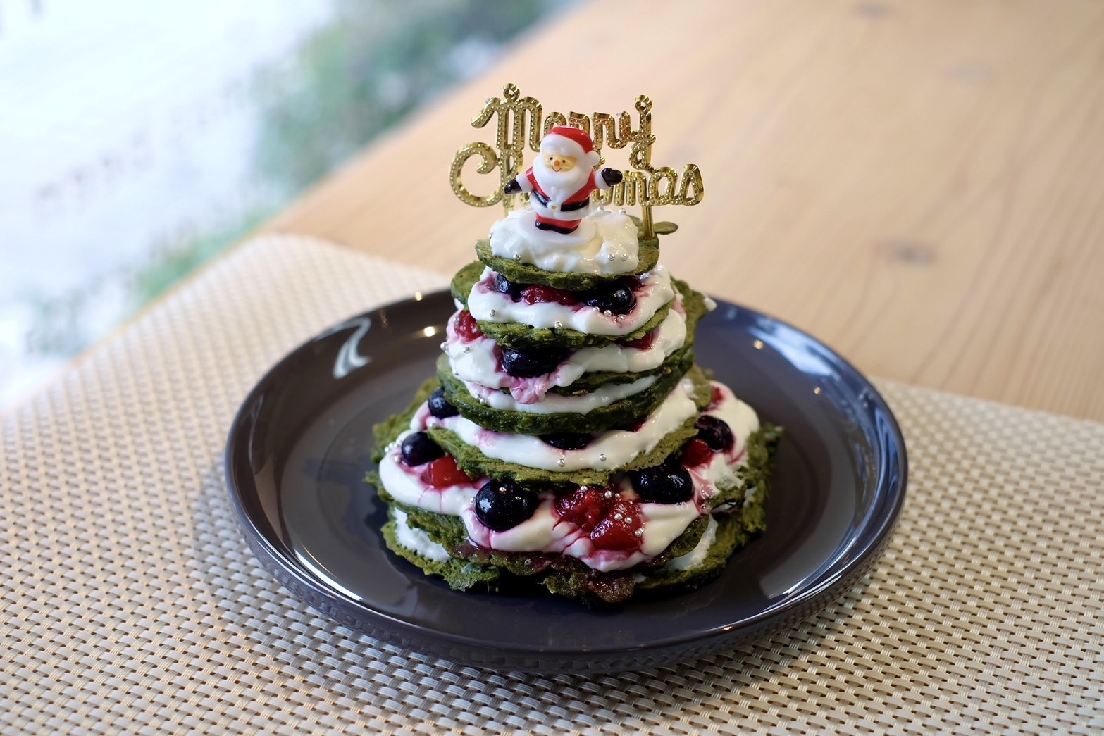 クリスマスツリー　オートミールケーキ
